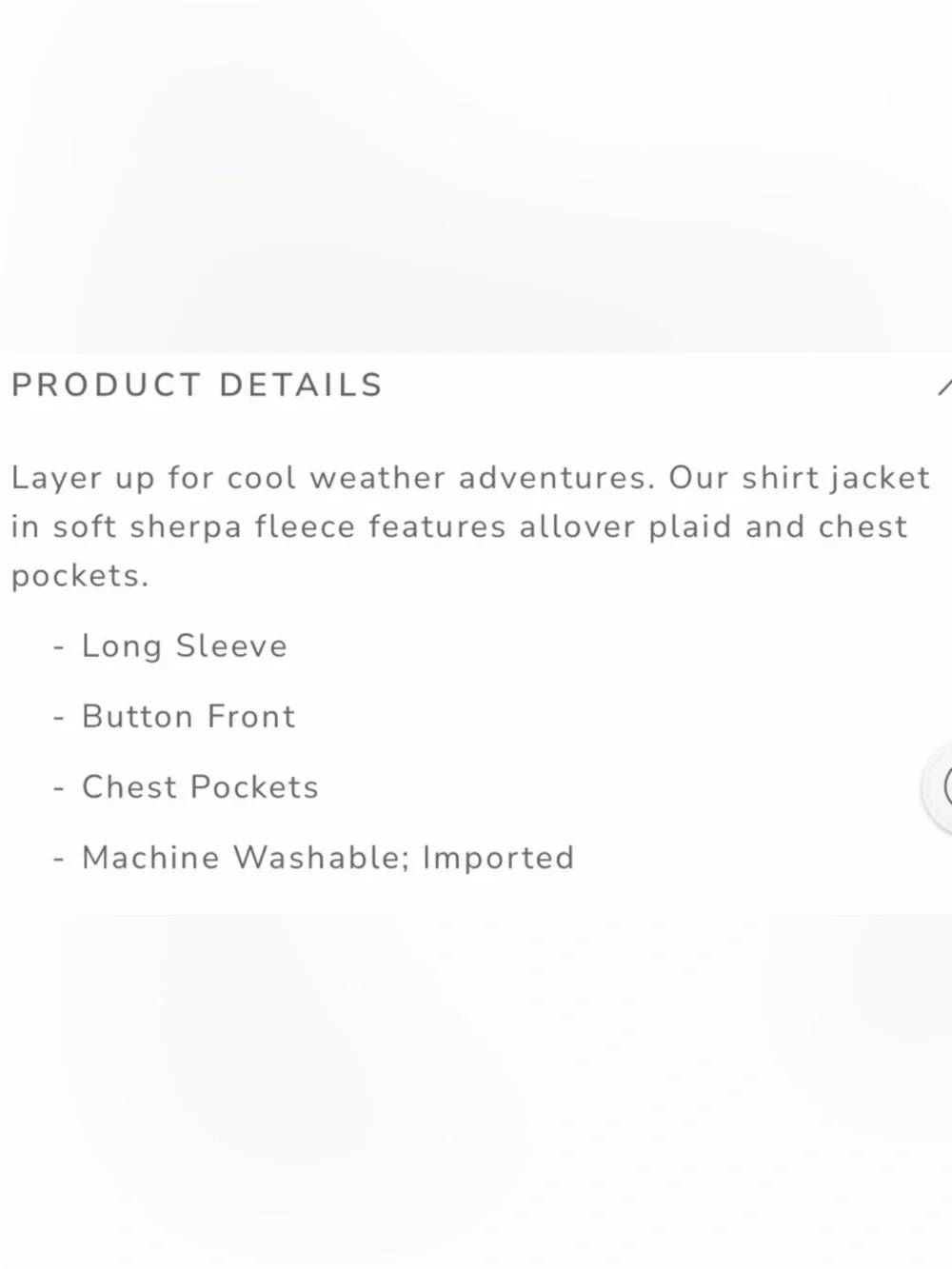 Janie and Jack Brown Plaid Fleece shirt Coat